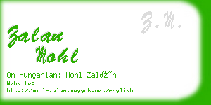 zalan mohl business card